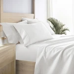 Linen Market Brushed Microfiber Sheet Set 4 Piece Queen, Absolute White. Fixed Price $42.99.