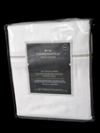Threshold 6PC Khaki Trim Hotel Border White Sheet Set FLAT-FITTED-4 Pillowcases. Fixed Price $54.99.