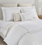 Nwt $295 Sferra Catena 100% Cotton Percale Full / Queen Flat Sheet White Sand. Fixed Price $180.00.