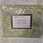 Livingquarters Easy Care Brushed Microfiber Twin Sheet Set - Tea Green Paisley. Fixed Price $11.39.