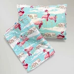 Nick & Nora Airstream Flamingo Twin Flannel Flat Sheet Pillowcase Christmas. Fixed Price $26.99.