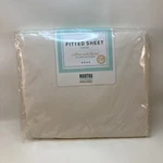 Martha Stewart Everyday Full Fitted Sheet Ivory Cotton Poly Blend, New. Fixed Price $16.95.