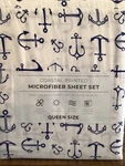 Madelinen Coastal Anchors Queen Sheet Set. Fixed Price $38.00.