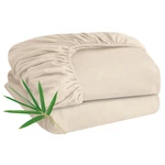 Shunjie.home 2 Pack Bamboo Viscose Fitted Sheet Queen Size Only 400 Thread. Fixed Price $78.59.