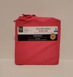 Mainstays Microfiber Sheet Set Twin Xl Racy Pink Piece-fits 39 80 Mattress. Fixed Price $19.95.