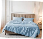 1200 Thread Count American Cotton Sheets - 100% Supima Full Baby Blue. Fixed Price $125.31.