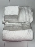 Restoration Hardware Milou Embroidered Linen Queen Sheet Set W/ 1 Standard Sham. Fixed Price $249.95.