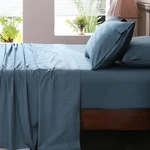 Luxurious 1000 Tc Egyptian Cotton King Sheets - Extra Deep Pocket, Dusty Blue. Fixed Price $82.99.