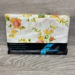 Fieldcrest Perfection Percale Peace Rose Yellow Orange Queen Flat Sheet 90 X 115. Fixed Price $22.00.