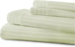 Spirit Linen Hampton 5TH Ave King Sheet Set Sage Embossed Stripe Microfiber New. Fixed Price $44.95.