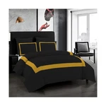 Piece Luxury Full Black And Gold Border Line Pattern Closer Duvet Cover 100.... Fixed Price $136.05.