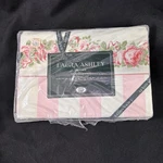 Laura Ashley Country Roses Twin Flat Sheet Pink Stripe Floral Cottage Core. Fixed Price $34.99.
