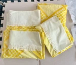 Fieldcrest Perfection Fine Percale Double Size Sheet Set Yellow W/white Trim Mcm. Fixed Price $17.00.