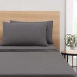 Extra Soft Adult Jersey Bed Sheet Set Breathable Decor Queen, Charcoal, 4 Pieces. Fixed Price $45.55.