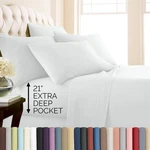 Inc. Extra Deep Pocket Queen Sheets Set Fits Up To 21 Inches, 6 Piece White.... Fixed Price $60.13.