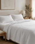 New Bed Theory CO4 Piece Gauze King Blush White Sheet Set Super Soft Tiktok Fave. Fixed Price $89.00.