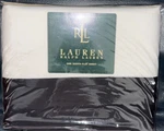 Ralph Lauren Black & White Wentworth Cuff Queen Flat Sheet Nip 2 Available. Fixed Price $59.99.