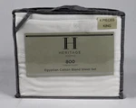 Heritage Home - 800 Thread Count Blend Egyptian Cotton King Sheet Set. Fixed Price $79.99.