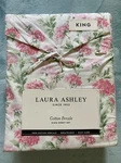 New Laura Ashley King Sheet Set Edwina Pink Rose Floral 100% Cotton Percale. Fixed Price $105.99.