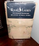 New Set Of 2 Ralph Lauren Francesca Tea Stain Floral Standard Pillowcases Rare!. Fixed Price $185.00.