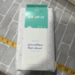Pillowfort White Gray /dot Microfiber Flat Sheet Twin. Fixed Price $12.00.