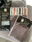 First Lady Percale Full Size Set Brown & Stripes Pillowcases Nib. Fixed Price $29.99.