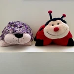2 Pillow Pets Ladybug & Lulu Leopard Cheetah Print Purple Pink Retired Rare. Fixed Price $125.00.