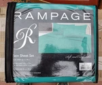 Rampage Twin Sheet Set, Green. Fixed Price $15.99.