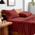Lot 50 Microfiber Sandwashed Sheet Set (king, Rosewood) Sold Is. Fixed Price $704.00.