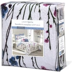 Sabrina Collection Queen Sheet Set, Full Bedspread With Shams, Floral White & Bl. Fixed Price $91.99.