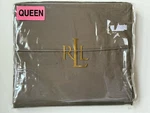 New Ralph Lauren *queen Flat Sheet Taupe Truffle Sateen 350 Supima Thread Count. Fixed Price $124.95.