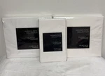 Hudson Park Italian Linens Solid Percale Twin Sheet Set Vanilla Sky. Fixed Price $85.00.