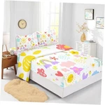 Colorful Bedding Graffiti Cute Sun Flowers 4PCS Queen A-RAINBOW1. Fixed Price $38.22.
