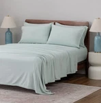 Berkshire Blanket & Home Co Polarfleece Queen Sheet Set With 4 Pillowcases. Fixed Price $48.99.