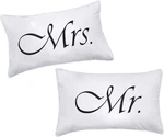 2PCS And Mrs Cases,his Hers Couples Pillowcases,romantic Anniversa. Fixed Price $25.76.