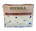 New Vintage Sierra Home Collections Cotton Jersey Full Knit Sheet Set Stars. Fixed Price $47.95.