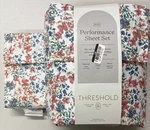 Threshold King Printed Performance Sheet & Pillowcase Sets Bundle, New. Fixed Price $66.99.