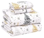 Ruvanti Queen Flannel Sheets - 100% Cotton, Double Brushed, Deep Pockets. Fixed Price $74.98.