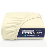 Lane Linen 100% Organic Cotton Twin Size Fitted Sheet Xl, 12: Vanilla. Fixed Price $35.94.