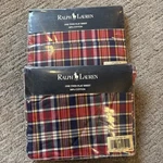 Ralph Lauren Home Madras Bright Red Cotton Flat Sheet Twin Size Plaid Nwt Vtg. Fixed Price $90.00.
