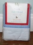 New Wamsutta Soft Blend Twin Flat Sheet Blue Oxford Stripe 250 Thread Ct 50/50. Fixed Price $11.24.