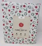 Martha Stewart Holiday Flannel Sheet Set 3 Piece Twin 100%COTTON New. Fixed Price $33.40.