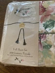 Vintage New Croscill Bedding Full Sheet Set 200 Luxury Percale Floral Ruffle. Fixed Price $19.99.