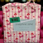 Josephine Jane King Sheet Set 4 Pc Pink Cherry Valentine Day New Super Soft. Fixed Price $65.00.