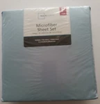 Mainstays Basic Microfiber Full Blue Sheet Set. Fixed Price $10.99.