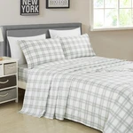 Chezmoi Collection 4-PIECE Lodge Plaid Sheet Set Size King, Gray. Fixed Price $46.99.