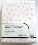Pottery Barn Modern Baby Organic Flannel Crib Fitted Sheet Brushstroke Dot Pink. Fixed Price $17.49.