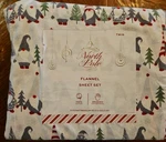 New North Pole Trading Company Twin Size Flannel Sheet Set- Gnomes Holiday. Fixed Price $20.00.
