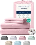 King Size Percale Sheets 100% Cotton, Luxury Cooling Set (sand). Fixed Price $167.99.