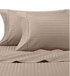Wamsutta Pima Cott Pillow Cases King Pair 625 Thread Count Taupe Stripe New. Fixed Price $99.96.
